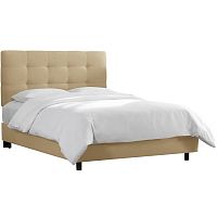 кровать двуспальная с мягкой спинкой 180х200 бежевая alice tufted beige в Ижевске