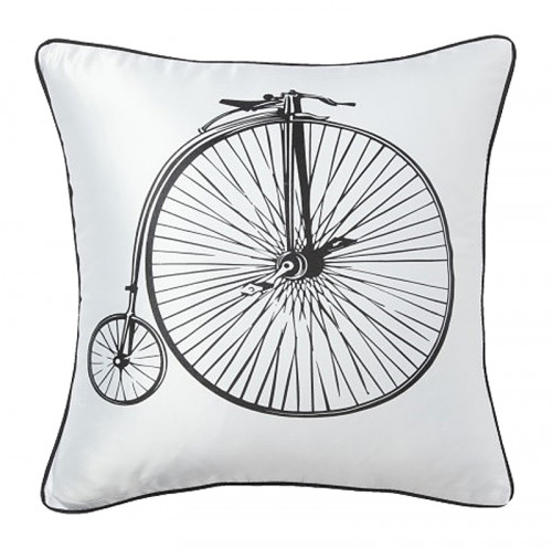 подушка с ретро-велосипедом retro bicycle white в Ижевске