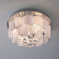 потолочная люстра eurosvet cascade 80117/8 хром/белый в Ижевске