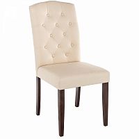 стул деревянный menson dark walnut / fabric cream в Ижевске