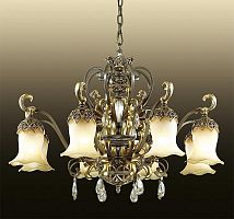 подвесная люстра odeon light safira 2802/8 бежевая в Ижевске