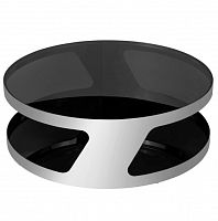 столик журнальный circle black серебряный , чёрный в Ижевске