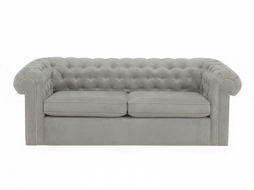 диван chesterfield прямой серый с механизмом седафлекс в Ижевске