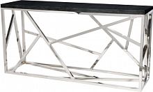 консоль geometric 180x50x90 хром, черная столешница в Ижевске