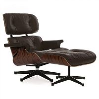 кресло eames style lounge chair палисандр коричневое в Ижевске