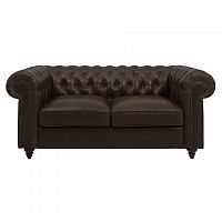 диван chester classic двухместный прямой темно-коричневый в Ижевске