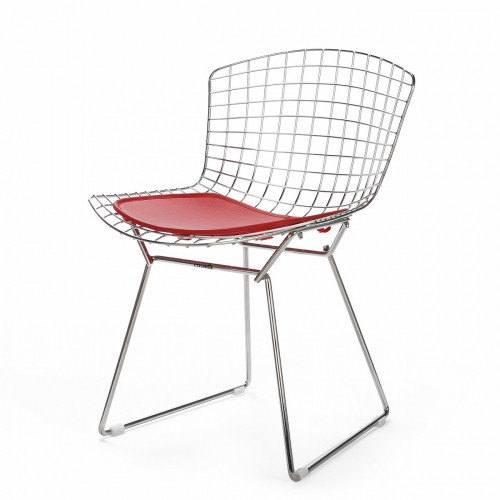 стул bertoia side кожаный standart красная подушка в Ижевске