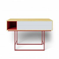 консоль с ящиками на металлических ножках бело-красная quadro new в Ижевске