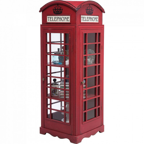 шкаф-витрина london telephone красный в Ижевске