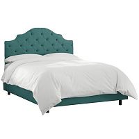кровать двуспальная 160х200 зеленая с каретной стяжкой henley tufted teal в Ижевске