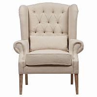 кресло wing back armchair белый лен в Ижевске