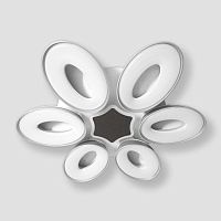 потолочная светодиодная люстра ambrella light orbital granule fg1022/6+1 wh 144w+80w d1000 в Ижевске