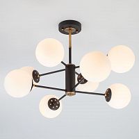 потолочная люстра eurosvet austin 70091/8 черная белая в Ижевске