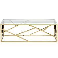 стол журнальный h-bridge gold 120*60*40см золотой в Ижевске