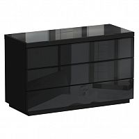 комод kristal 3 ящика черный глянец в Ижевске