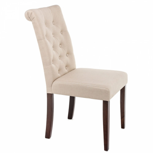 стул деревянный amelia dark walnut / fabric cream в Ижевске
