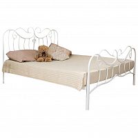 кованая двуспальная кровать 160х200 белая brena в Ижевске