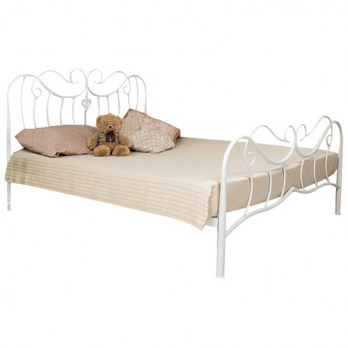кованая двуспальная кровать 160х200 белая brena в Ижевске