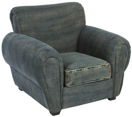 кресло san francisco denim armchair серое в Ижевске