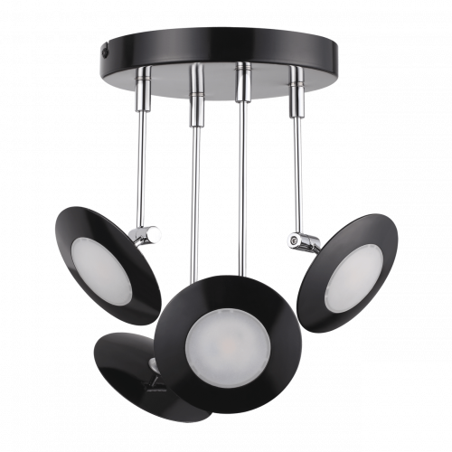 потолочная светодиодная люстра odeon light uliss 3811/28cl черная в Ижевске
