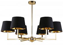 подвесная люстра crystal lux conte sp6 черная в Ижевске