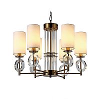 люстра felton 6 от delight collection белая/прозрачная/латунь в Ижевске