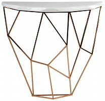 консоль geometric 100x38x90 золото, белая столешница в Ижевске