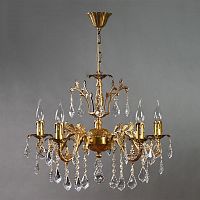 подвесная люстра ambiente granada 2118/5 ab leaf crystal в Ижевске