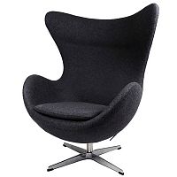 кресло egg chair черное в Ижевске