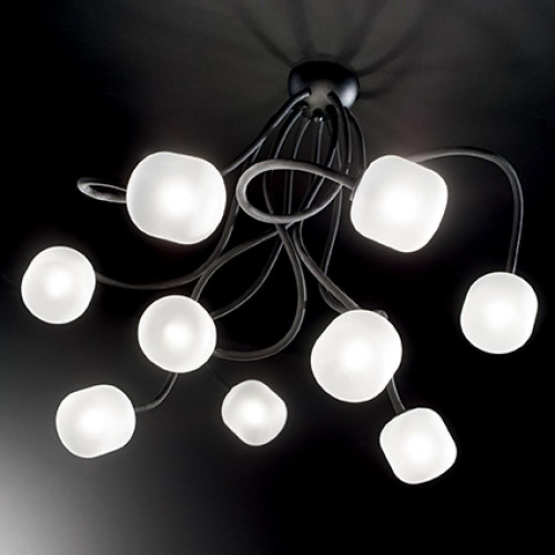потолочная люстра ideal lux octopus pl9 nero в Ижевске