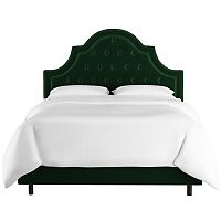 кровать двуспальная 180х200 зеленая с каретной стяжкой harvey tufted emerald velvet в Ижевске