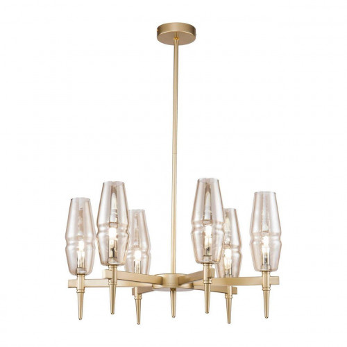 подвесная люстра maytoni lita h002pl-06g янтарная в Ижевске