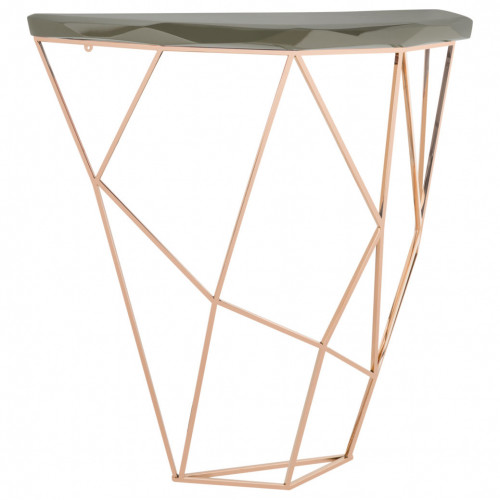 консоль geometric 100x38x90 золото, черная столешница в Ижевске