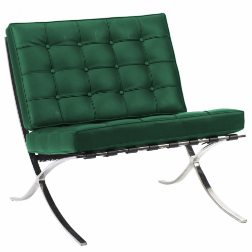 кресло barcelona chair экокожа зеленое в Ижевске