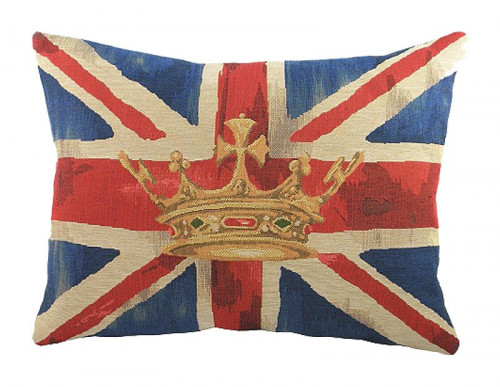 большая подушка с британским флагом crown blue в Ижевске