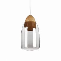 подвесной светильник wooden ball яйцеобразный цоколь дымчатый прозрачный в Ижевске