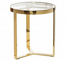 стол журнальный soho gold 50х50х53 см золотой, прозрачный в Ижевске