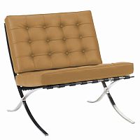 кресло barcelona chair бежевое в Ижевске