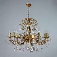 подвесная люстра ambiente alicante 8888/8 ab tear drop бронза в Ижевске