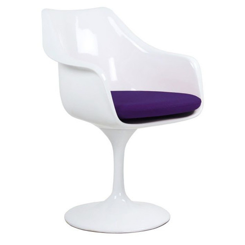 кресло tulip armchair бело-фиолетовое шерсть в Ижевске